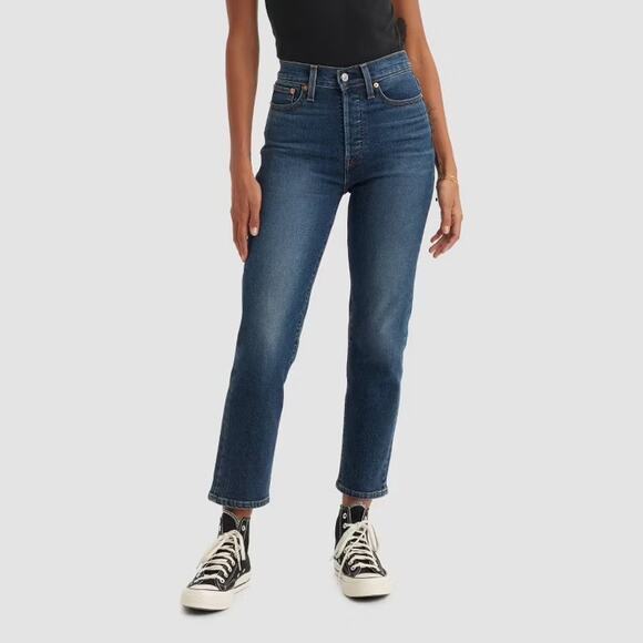 Levi's Wedgie Straight Leg Cropped Jeans Size 29 - Picture 1 of 7